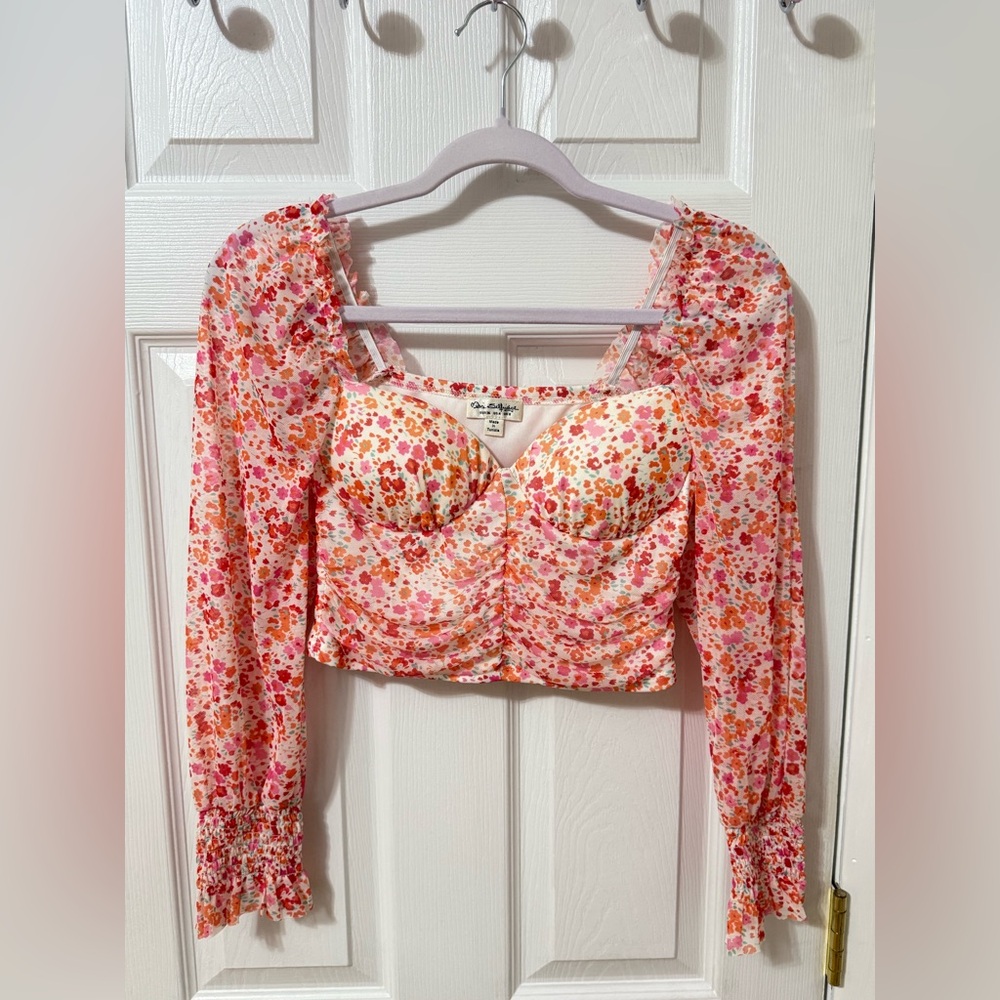 Floral Long Sleeve Women's Top